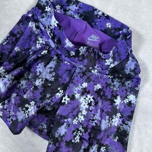 Nike Girl Skort Athletic Purple Floral Dri-FIT‎ Skirt Shorts Girls Size 4T